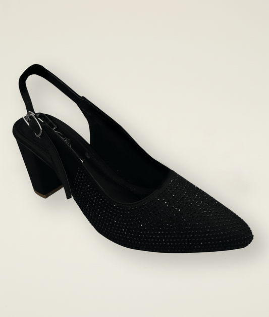 Beaded Block Heel Sandal – HH10036 - Sandalique Block Heel