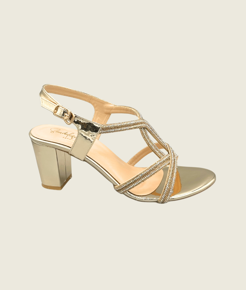 Celestia Cross Block Heels - HH10013