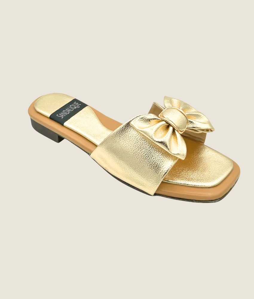 Classic Bow Tie Flat Slipper – FT10024 - Sandalique Flats