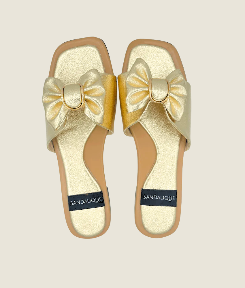 Classic Bow Tie Flat Slipper – FT10024 - Sandalique Flats