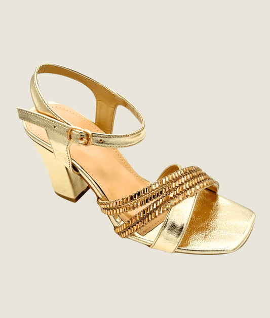 Dual Chained Fancy Block Heel – HH10035