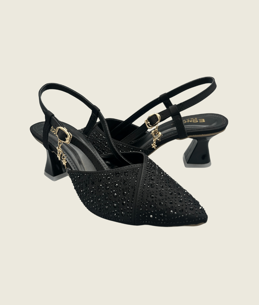 Fancy Beaded Small Heel – SM10035 - Sandalique Small Heel