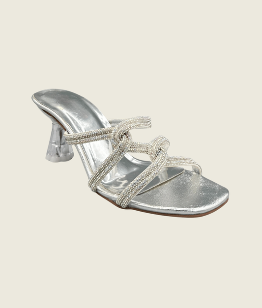 Glam Knot Crystal Heels - MH1005