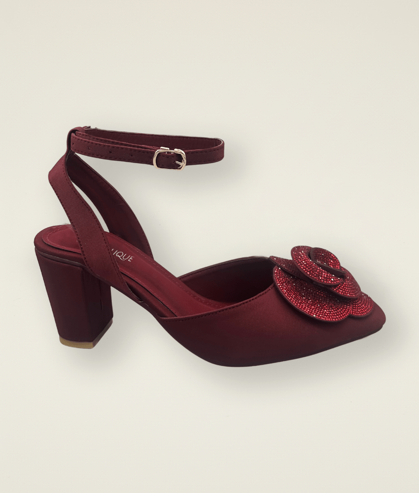 Scarlet Rose Block Heel - MH10033 - Sandalique Block Heel