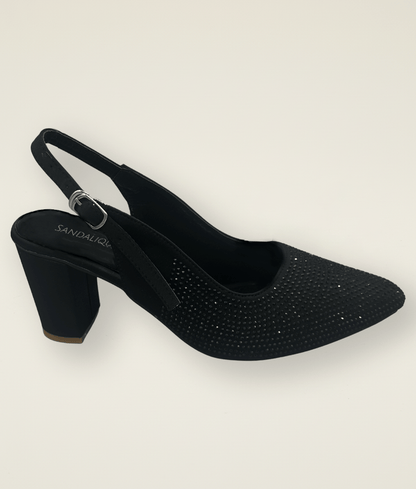 Beaded Block Heel Sandal – HH10036 - Sandalique Block Heel