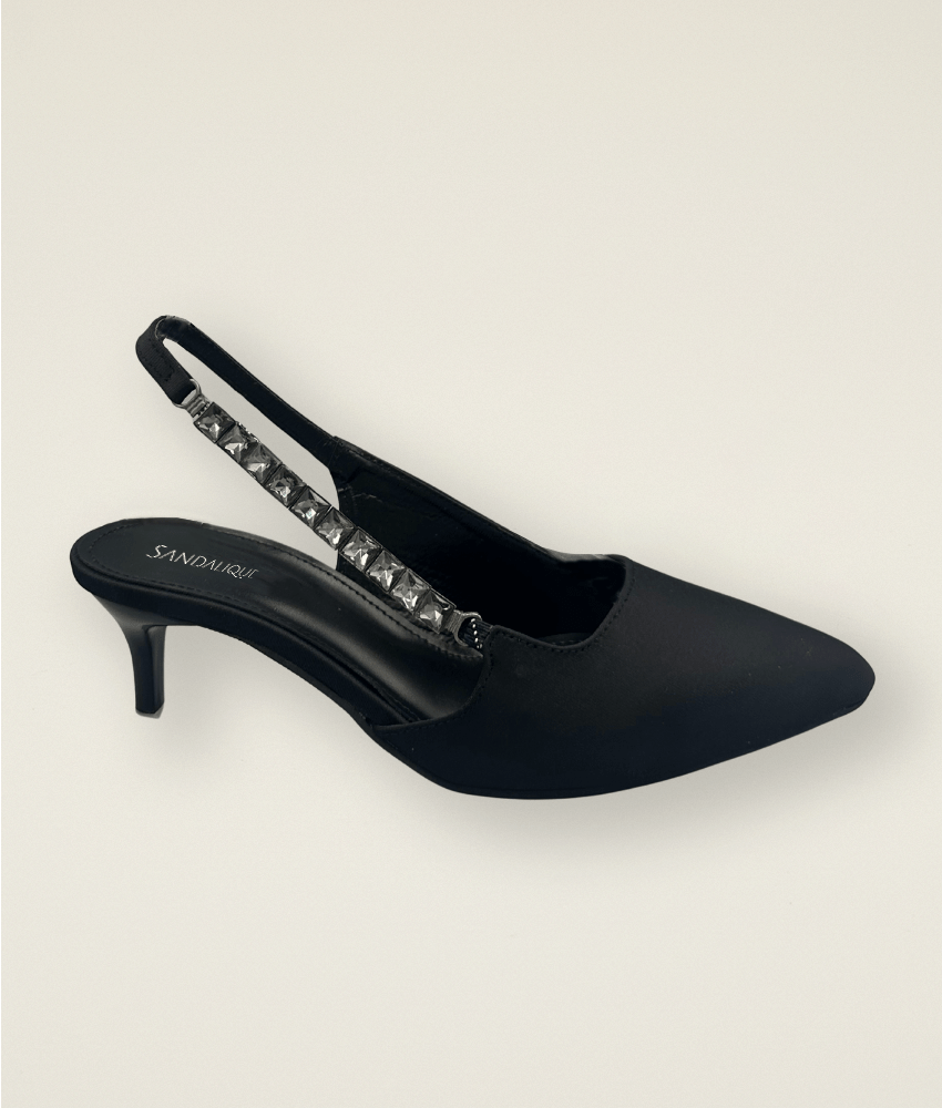 Fancy Ankle Chain Small Heel – SM10030 - Sandalique Small Heel