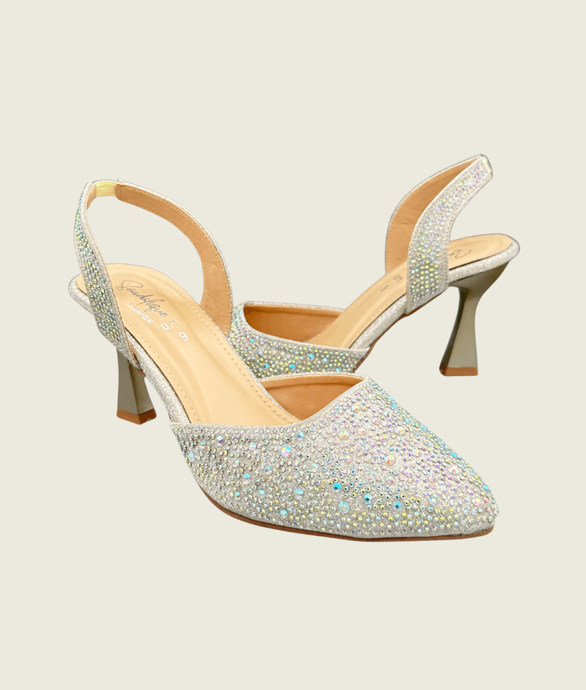 Aurora Crystal Slingback Pumps - HH1002