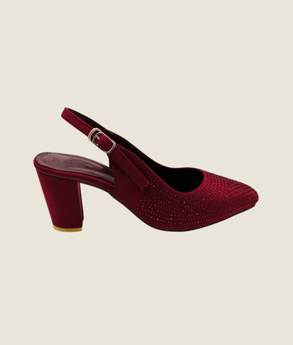 Beaded Block Heel Sandal – HH10036 - Sandalique Block Heel