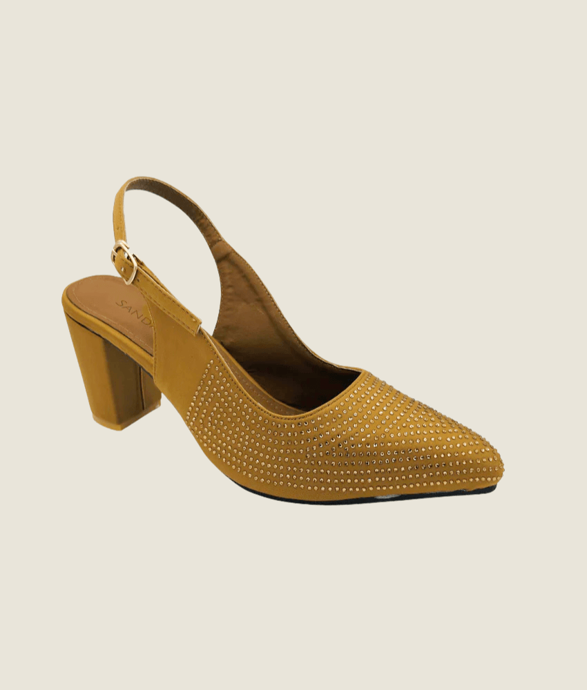 Beaded Block Heel Sandal – HH10036 - Sandalique Block Heel