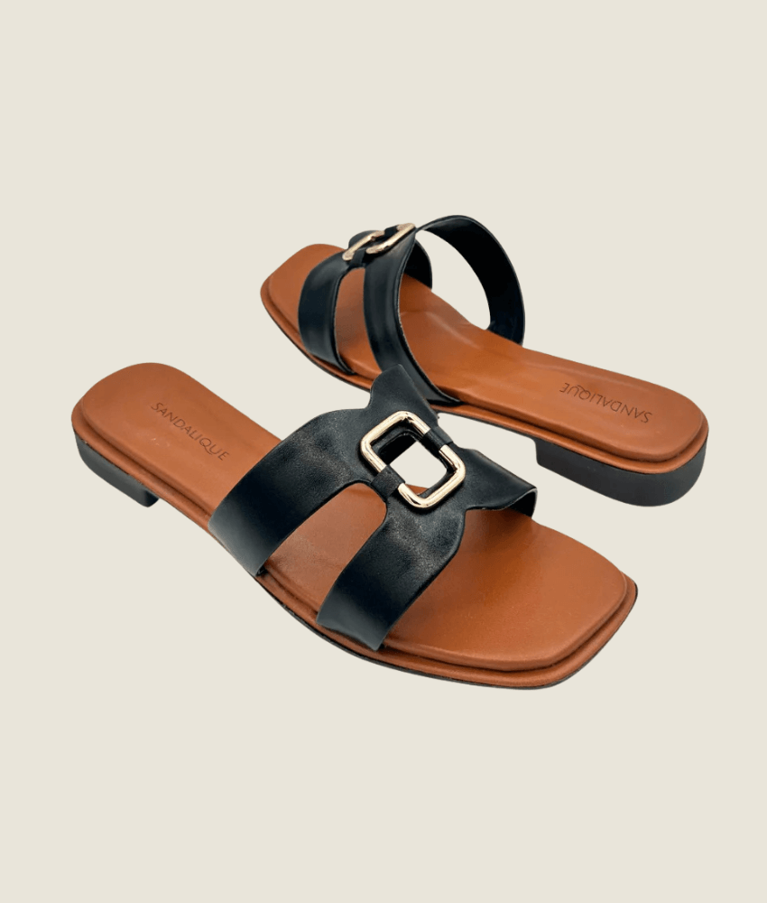 Casual Buckle Flat Slipper – FT10031 - Sandalique Flats