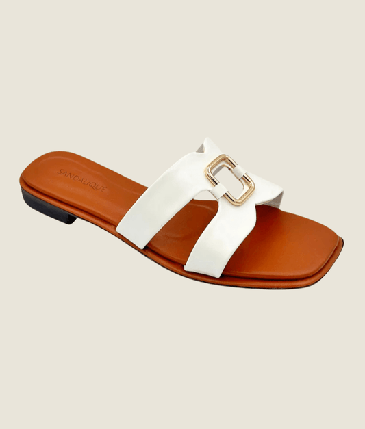 Casual Buckle Flat Slipper – FT10031 - Sandalique Flats