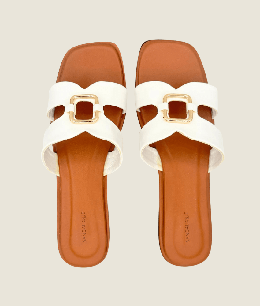 Casual Buckle Flat Slipper – FT10031 - Sandalique Flats