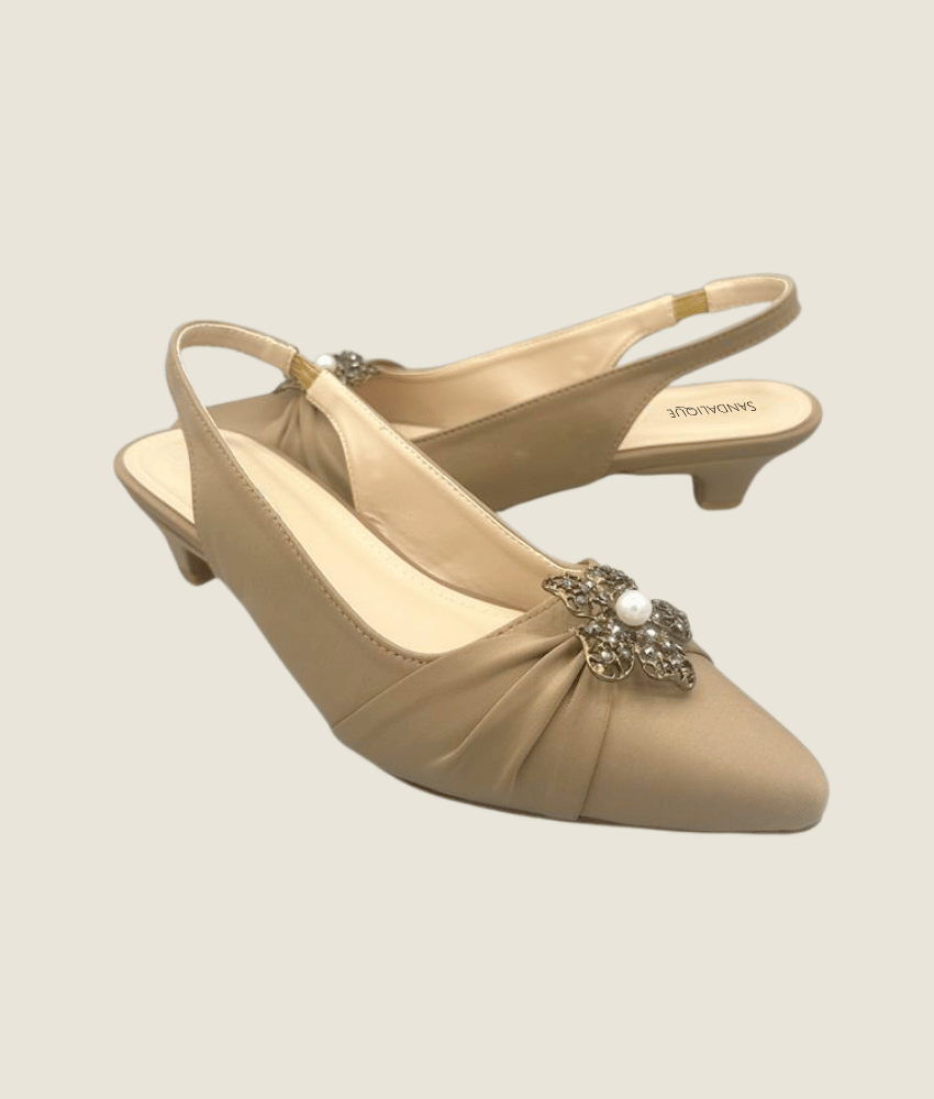 Casual buckle Satin sandal Small Heel SM10031