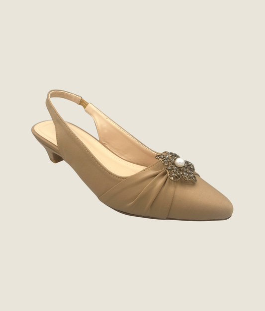 Casual buckle Satin sandal Small Heel SM10031