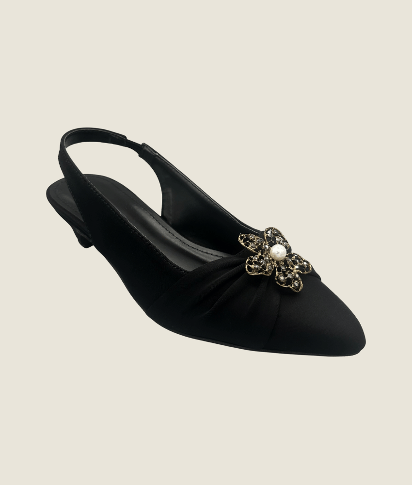 Casual buckle Satin sandal Small Heel SM10031