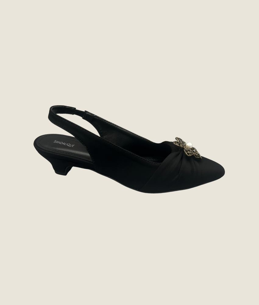 Casual buckle Satin sandal Small Heel SM10031