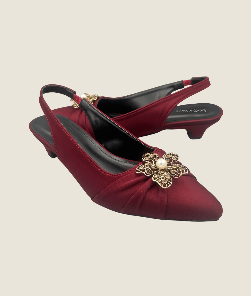 Casual buckle Satin sandal Small Heel SM10031