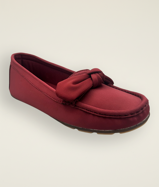 Stylish Maroon casual knot loafer for women, versatile everyday footwear