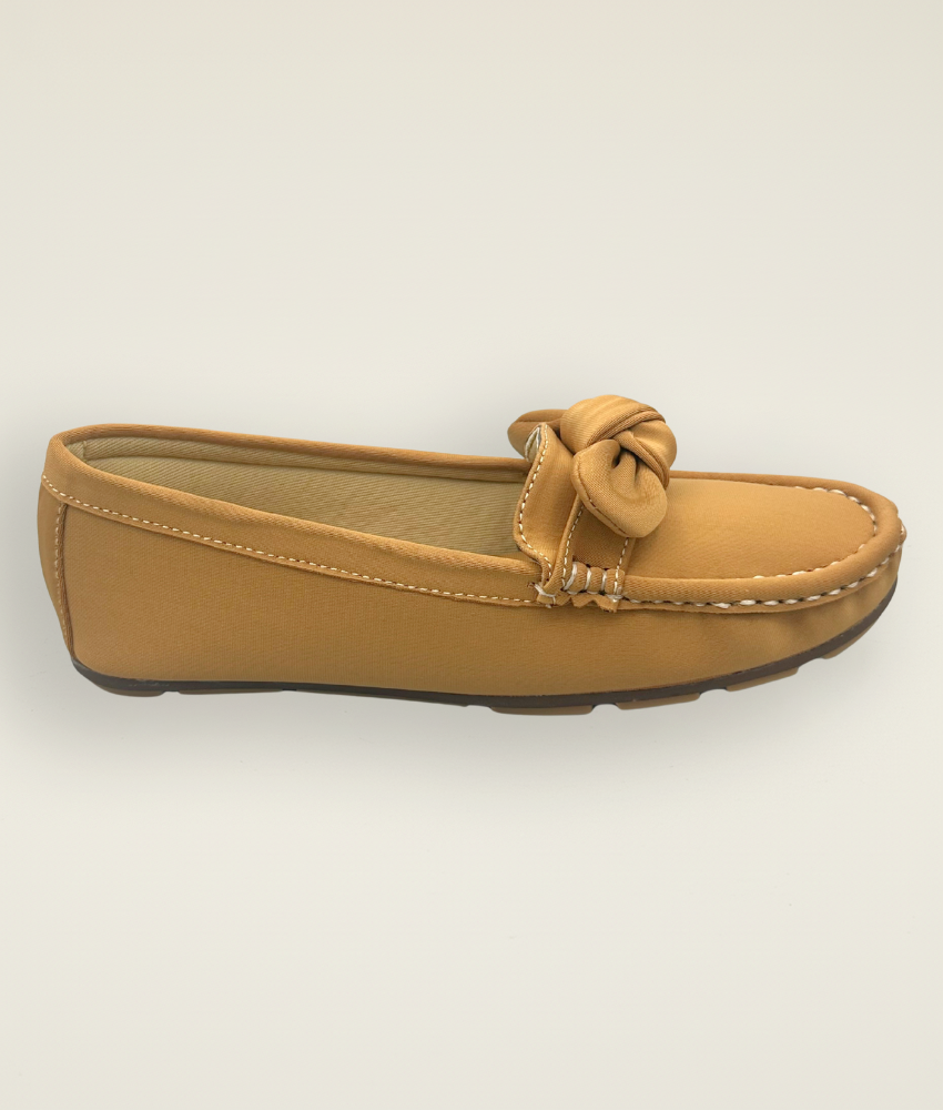 Women's Mustard casual knot loafer with soft upper and flexible sole – Sandalique