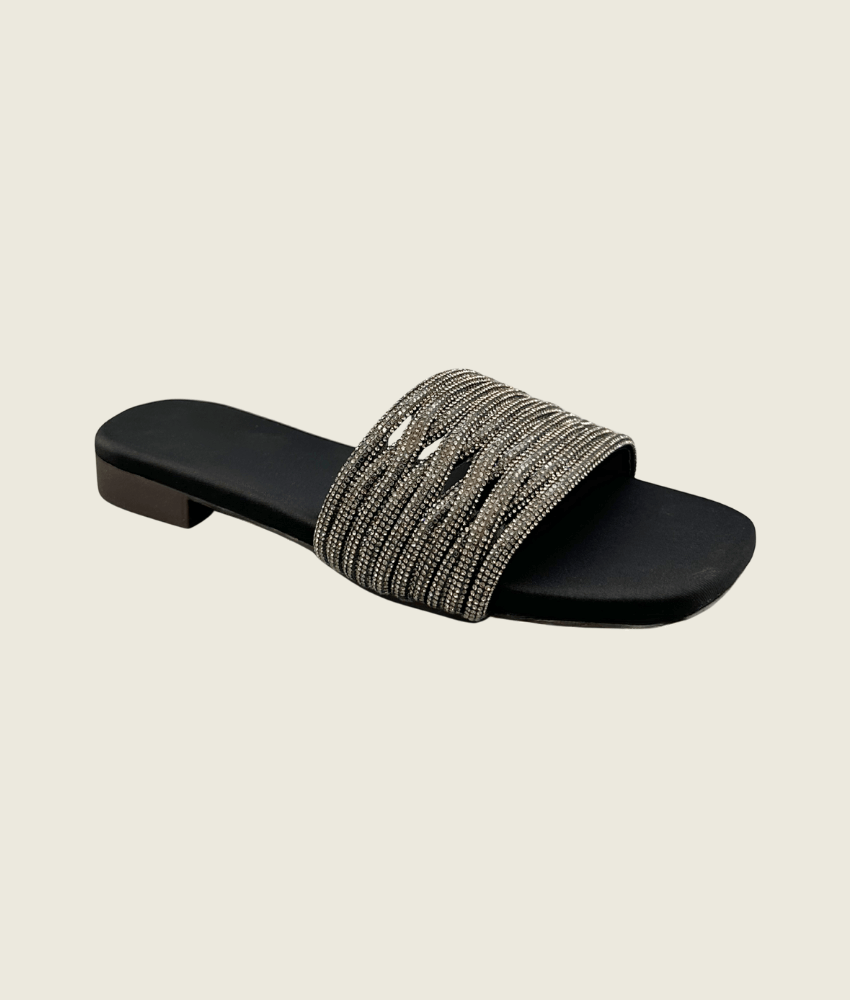 Celeste Crystal Weave Slide Slipper - FT1002
