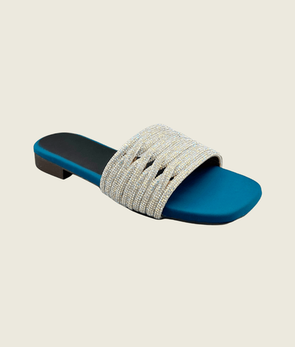 Celeste Crystal Weave Slide Slipper - FT1002