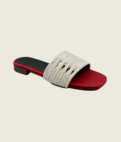 Celeste Crystal Weave Slide Slipper - FT1002