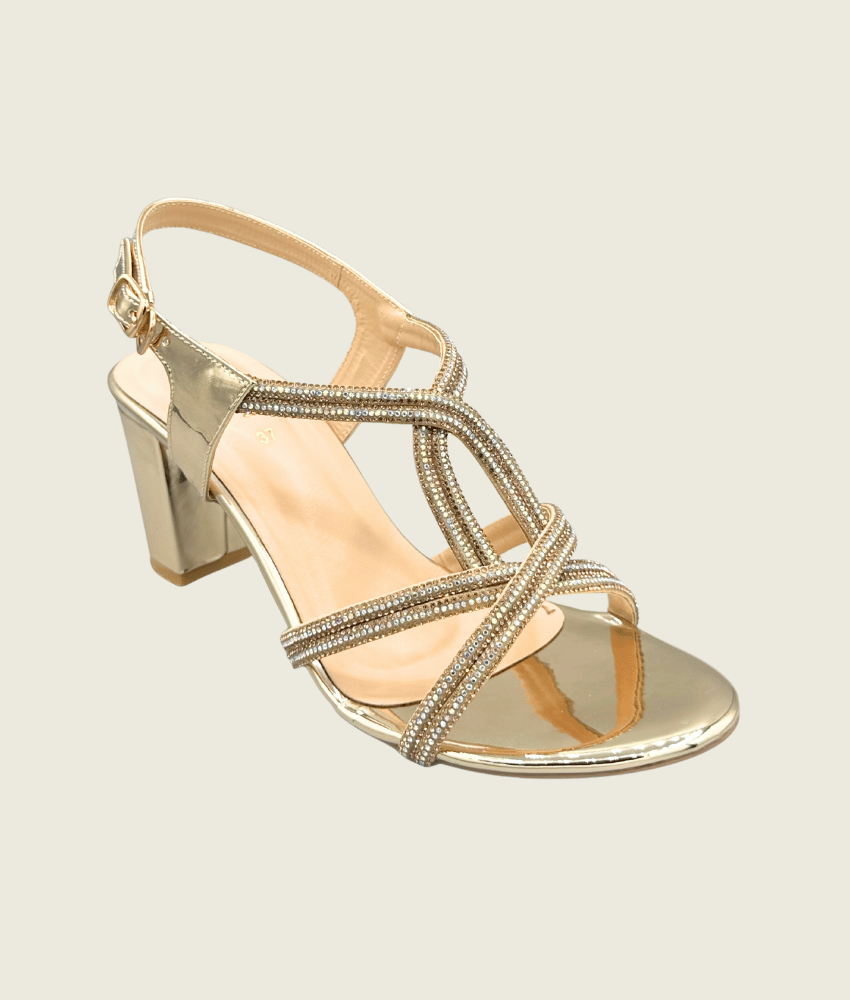 Celestia Cross Block Heels - HH10013