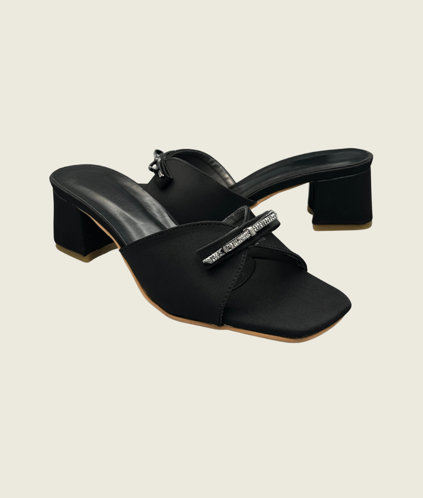Charmline Bow Slip Heels - MH1004