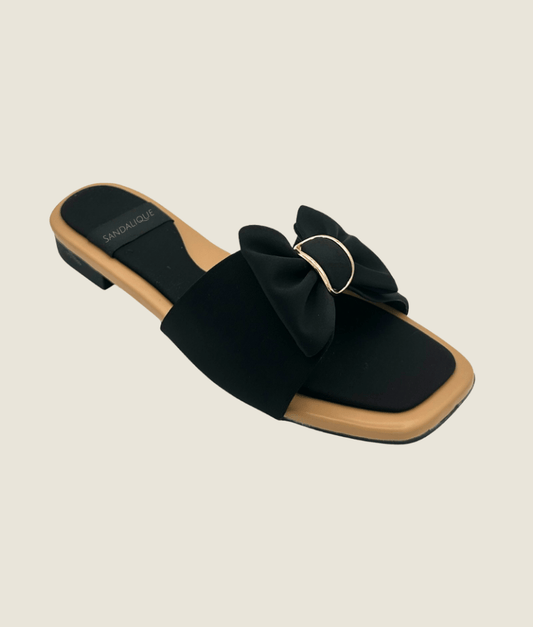 Classic Bow Tie Flat Slipper – FT10024 - Sandalique Flats