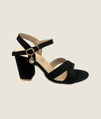 Cross Patent Block Heel Sandal – HH10033