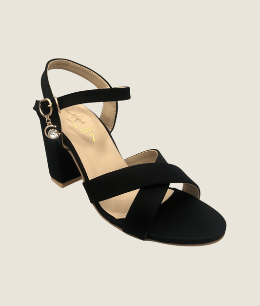 Cross Patent Block Heel Sandal – HH10033