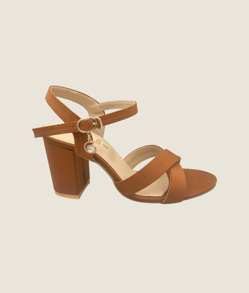Cross Patent Block Heel Sandal – HH10033