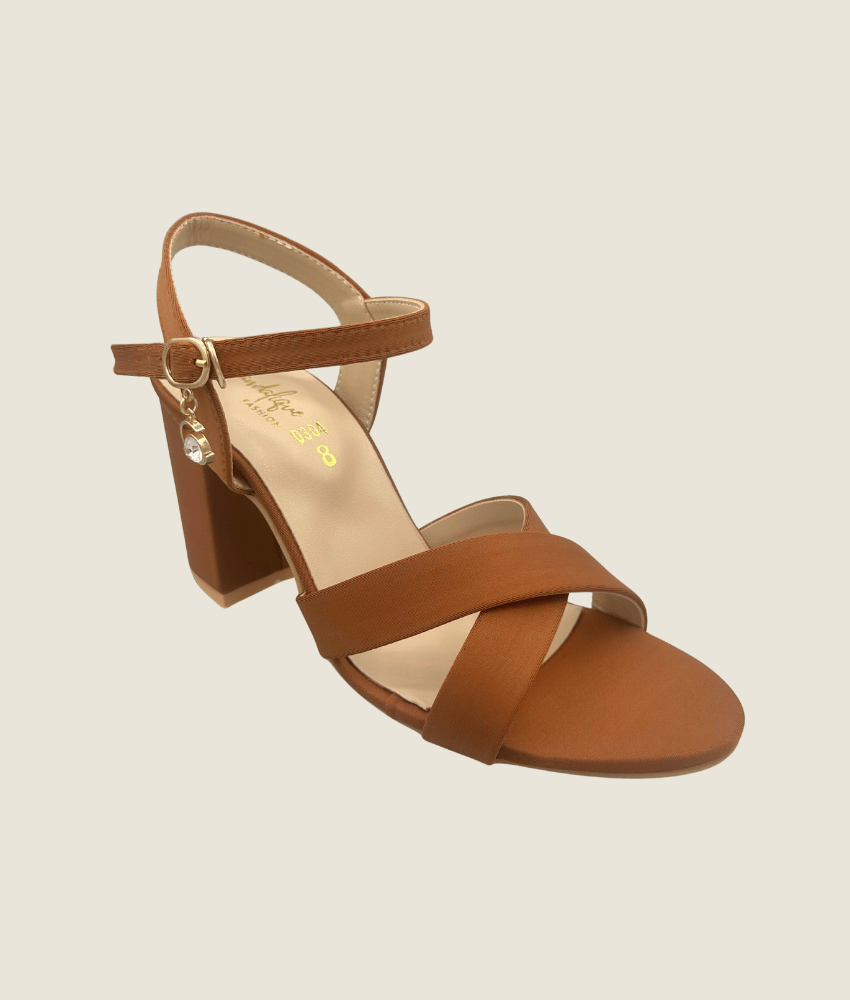 Cross Patent Block Heel Sandal – HH10033