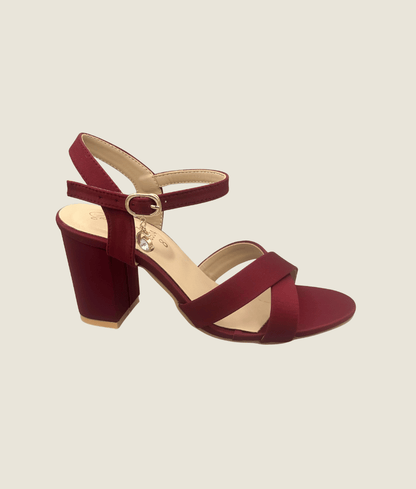 Cross Patent Block Heel Sandal – HH10033