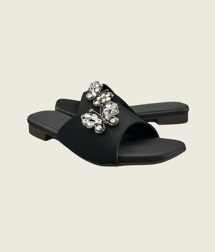 Crystal Butterfly Slip-Ons - FT1009