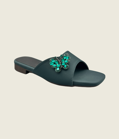 Crystal Butterfly Slip-Ons - FT1009