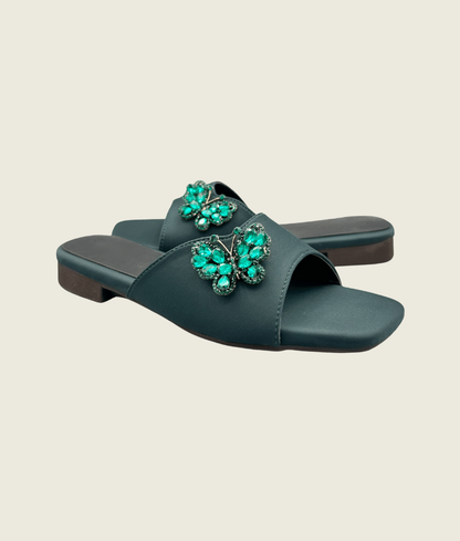 Crystal Butterfly Slip-Ons - FT1009