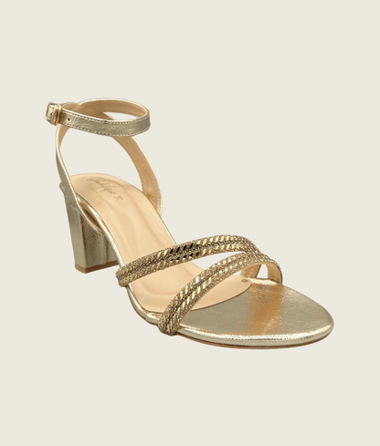 Crystal Strap Block Heel Sandals - HH10021