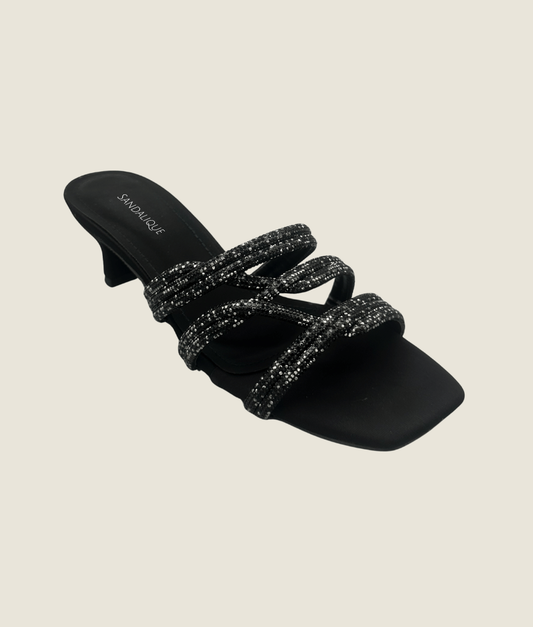Crystal Strappy Medium Heel MH10024