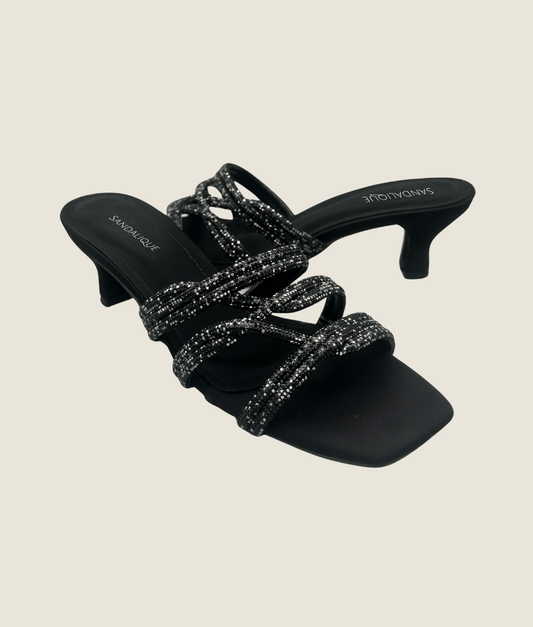 Crystal Strappy Medium Heel MH10024