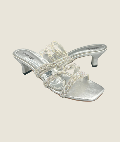 Crystal Strappy Medium Heel MH10024