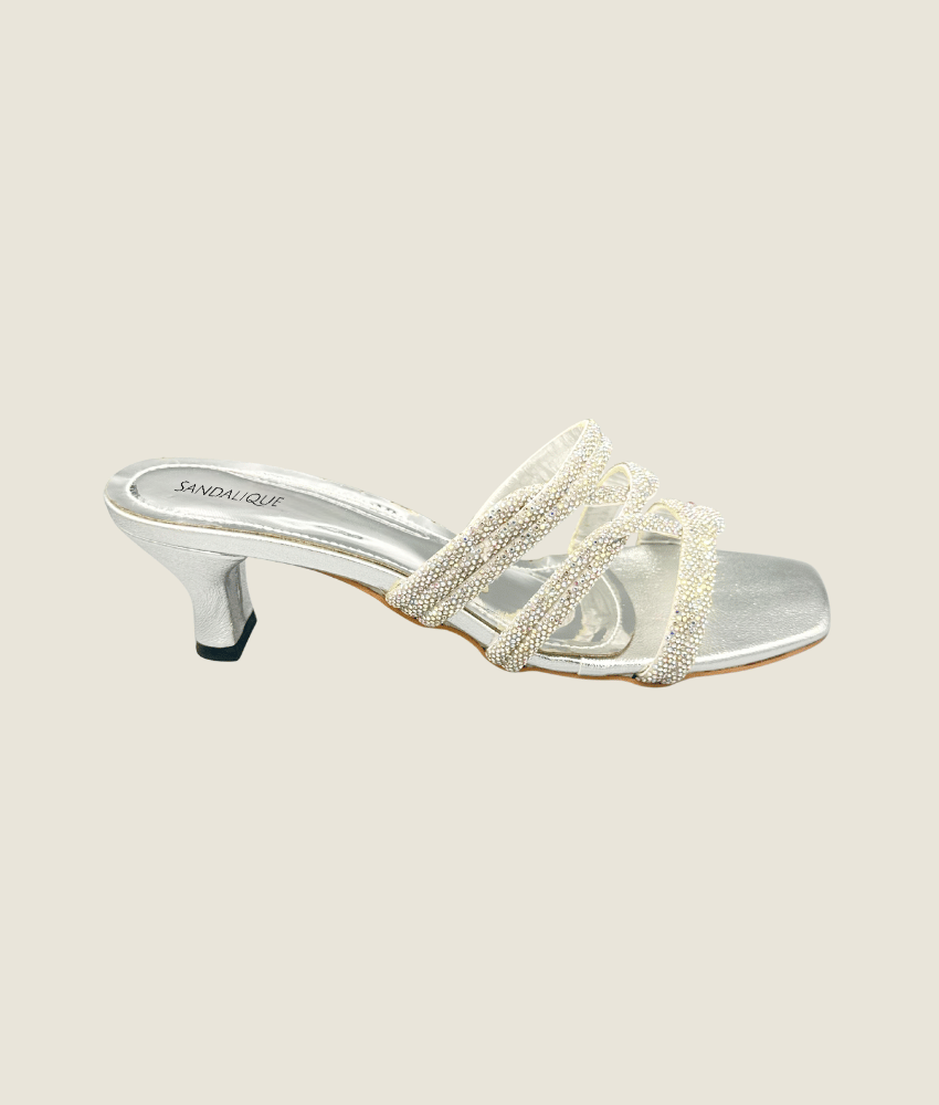 Crystal Strappy Medium Heel MH10024