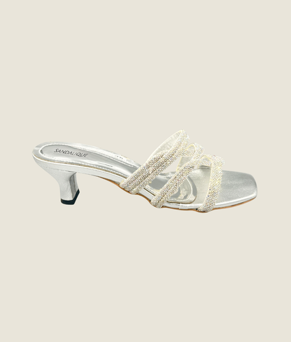 Crystal Strappy Medium Heel MH10024