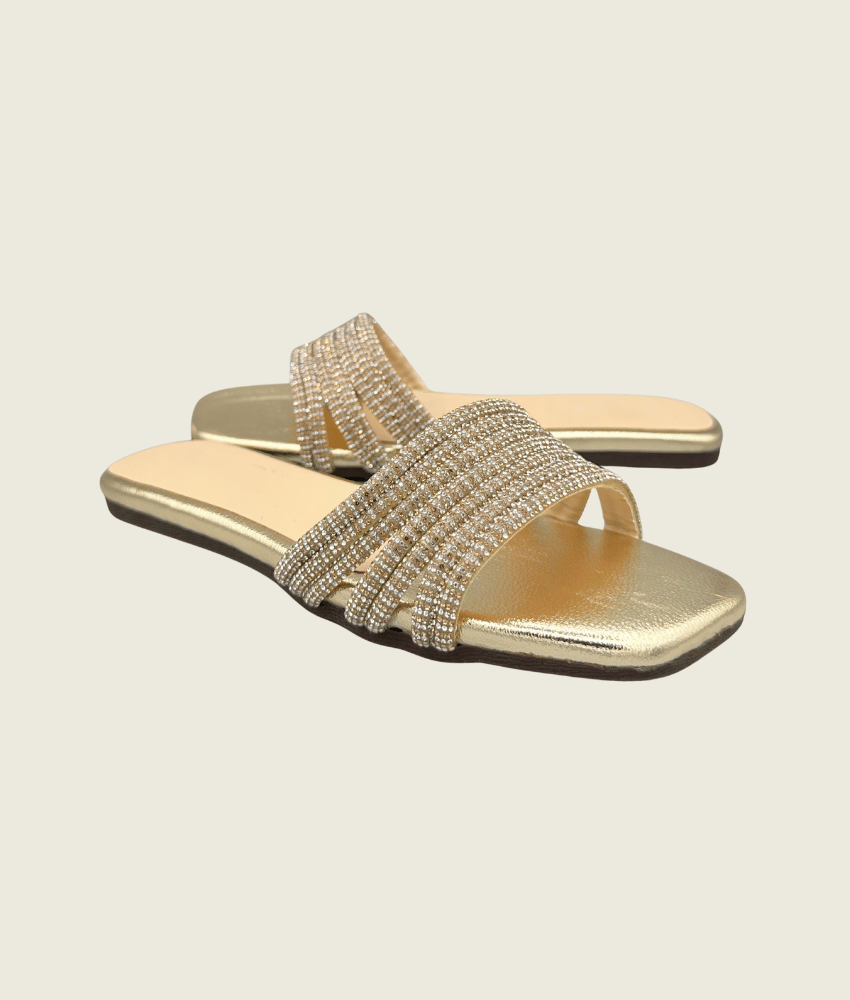 Crystal Wave Slide Sandals - FT10010