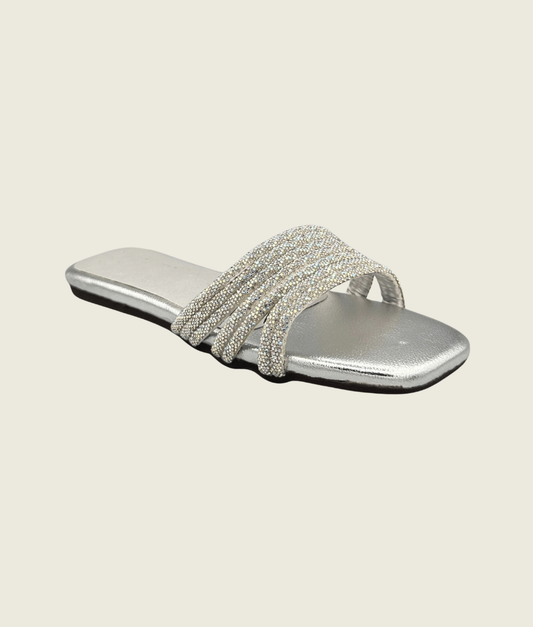 Crystal Wave Slide Sandals - FT10010