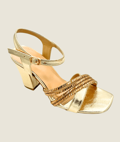 Dual Chained Fancy Block Heel – HH10035