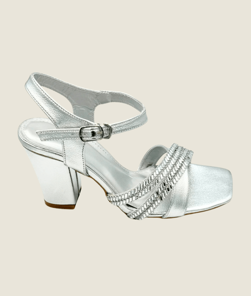 Dual Chained Fancy Block Heel – HH10035 - Sandalique Block Heel