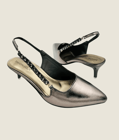 Fancy Ankle Chain Small Heel – SM10030 - Sandalique Small Heel