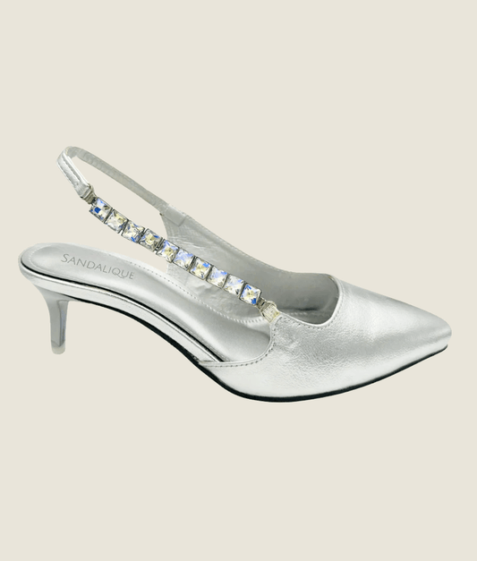 Fancy Ankle Chain Small Heel – SM10030 - Sandalique Small Heel