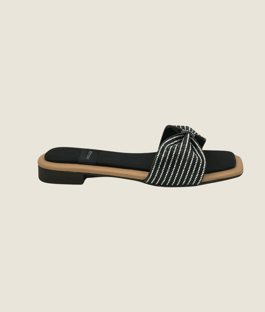 Fancy Flat Bow Slipper – FT10028 - Sandalique Flats